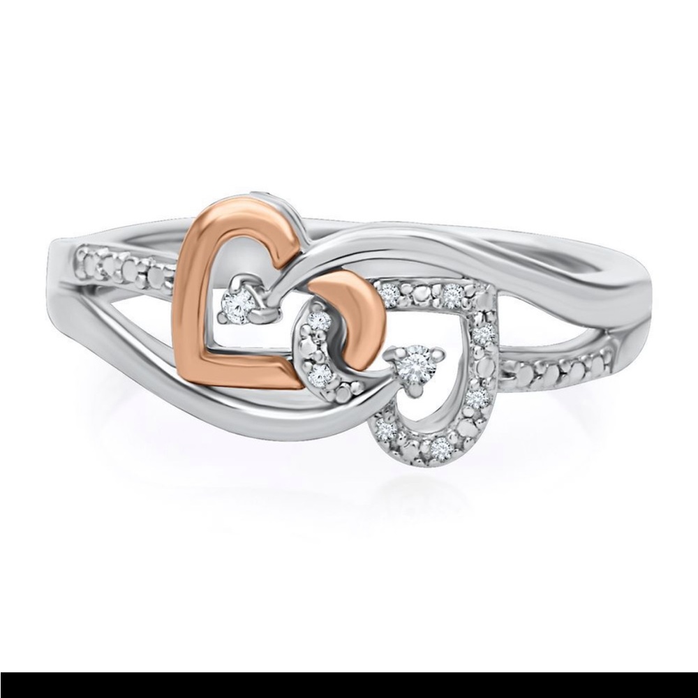 Rose gold Sterling 925/10k promise ring size 8